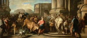 Theseus som temmer maratonoksen, ca. 1730